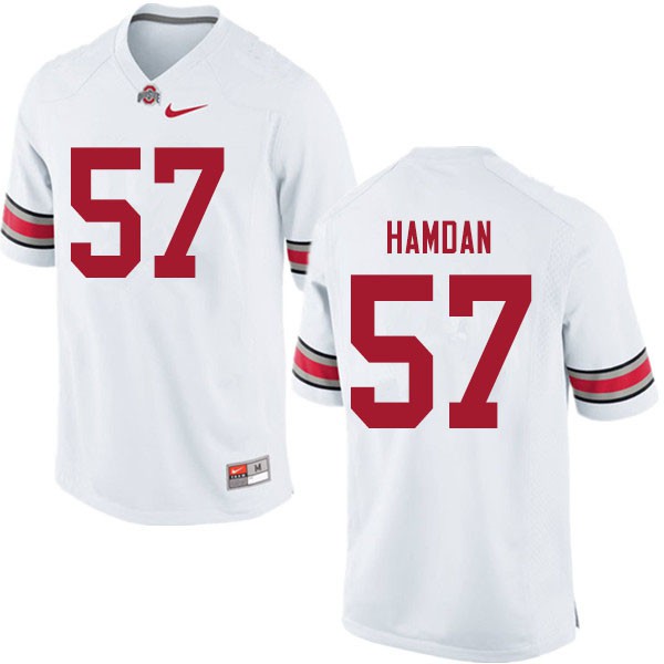Ohio State Buckeyes #57 Zaid Hamdan Men Football Jersey White OSU80098